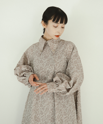 ≪在庫販売≫jacquard button down one piece（ジャカードボタンダウンワンピース）≪2023年10月4日15:00販売開始≫
