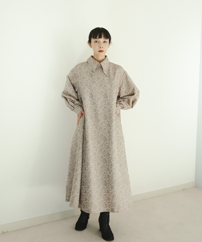 ≪在庫販売≫jacquard button down one piece（ジャカードボタンダウンワンピース）≪2023年10月4日15:00販売開始≫