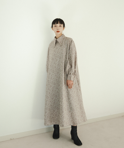 ≪在庫販売≫jacquard button down one piece（ジャカードボタンダウンワンピース）≪2023年10月4日15:00販売開始≫