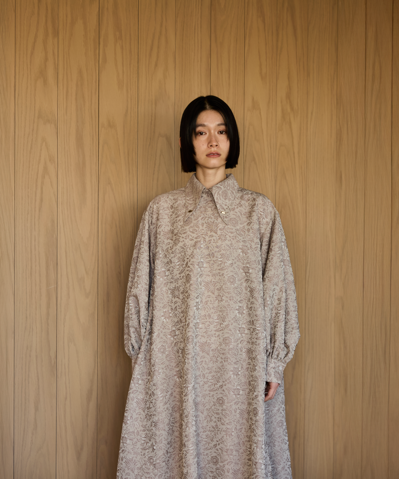 ≪通常販売≫jacquard button down one piece（ジャカードボタンダウン