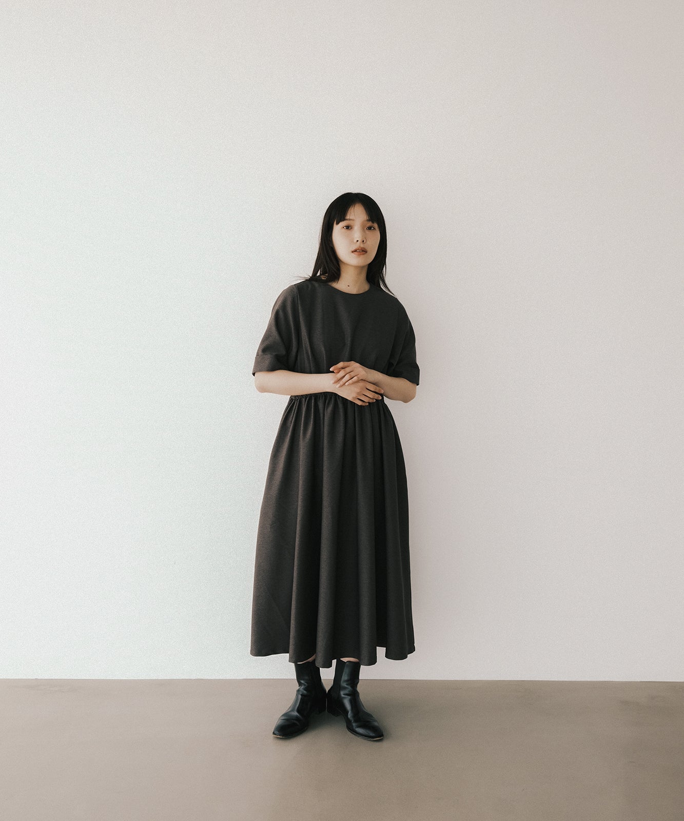 ≪在庫販売≫ester herringbone gather one piece（エステル