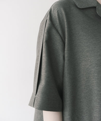 ≪在庫販売≫ester herringbone open collar one piece（エステルヘリンボーンオープンカラーワンピース）≪2023年8月1日19:00販売開始≫