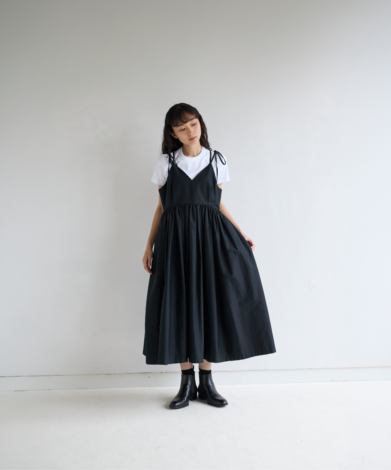 ≪通常販売≫【THE DRESS #42】gather camisole dress（ギャザーキャミソールワンピース）≪2026年8月7日12:00販売開始≫