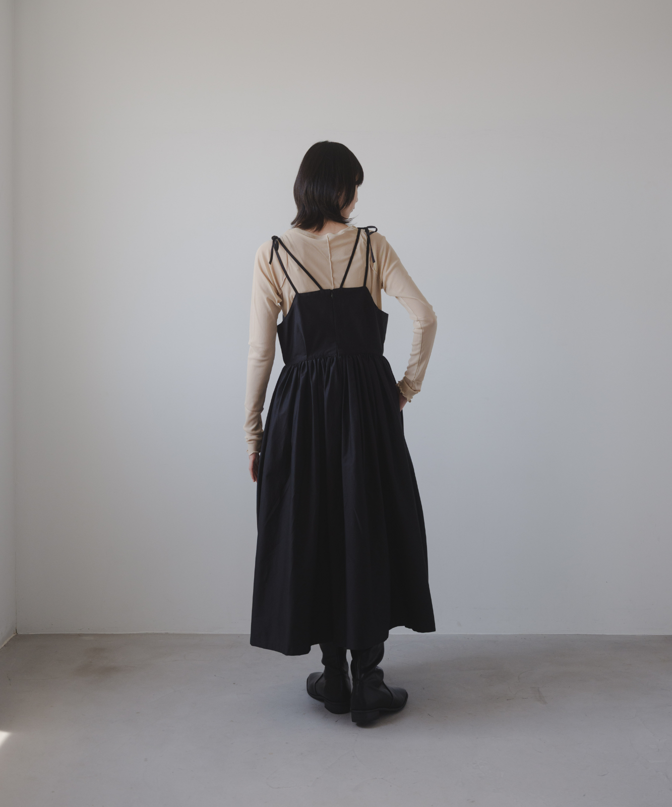 ≪通常販売≫【THE DRESS #42】gather camisole dress（ギャザーキャミソールワンピース）