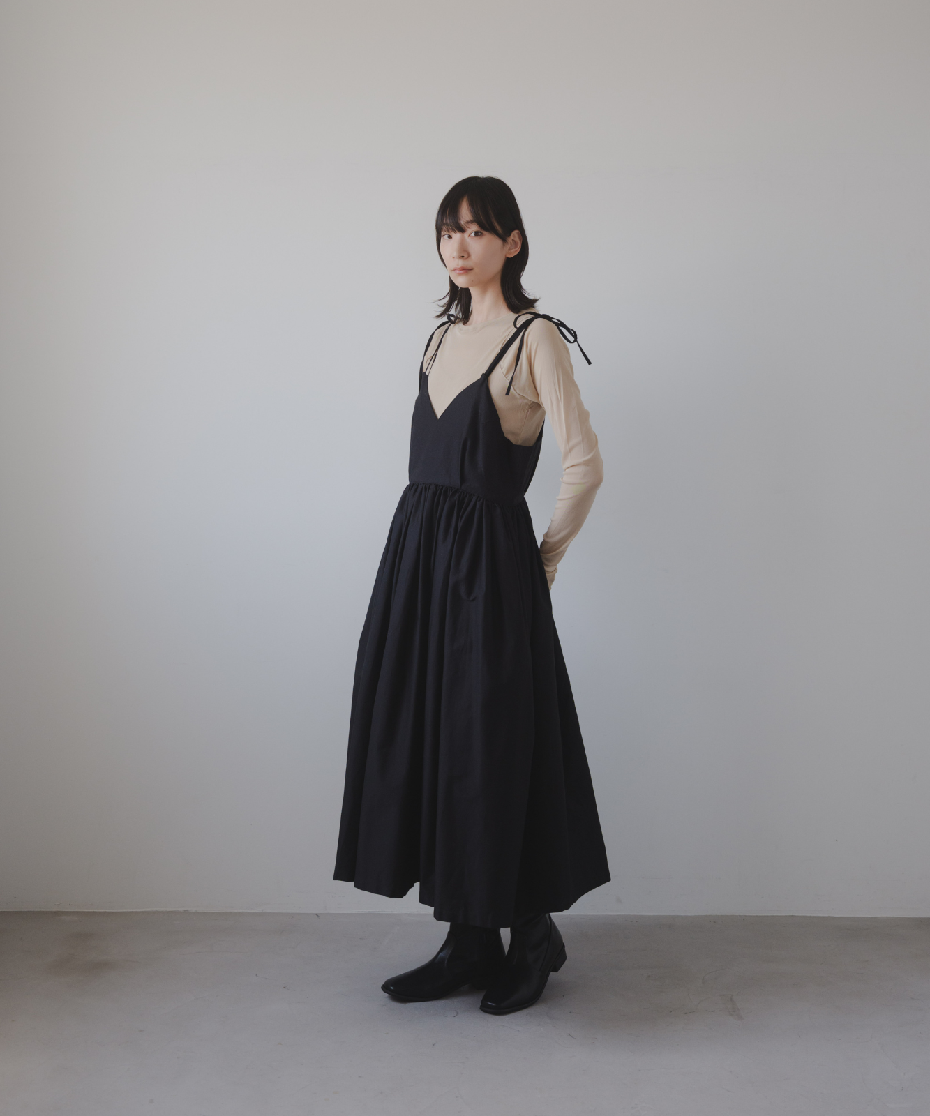 ≪通常販売≫【THE DRESS #42】gather camisole dress（ギャザーキャミソールワンピース）