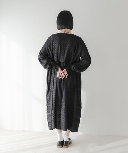 ≪予約販売≫pokopoko jacquard volume one piece（ぽこぽこジャカードボリュームワンピース）≪2023年9月8日15:00販売開始≫≪2023年12月下旬発送予定≫