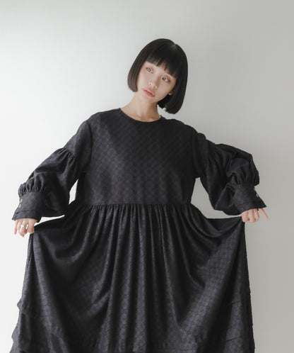 ≪在庫販売≫pokopoko jacquard volume one piece（ぽこぽこジャカードボリュームワンピース）≪2023年5月29日21:00販売開始≫