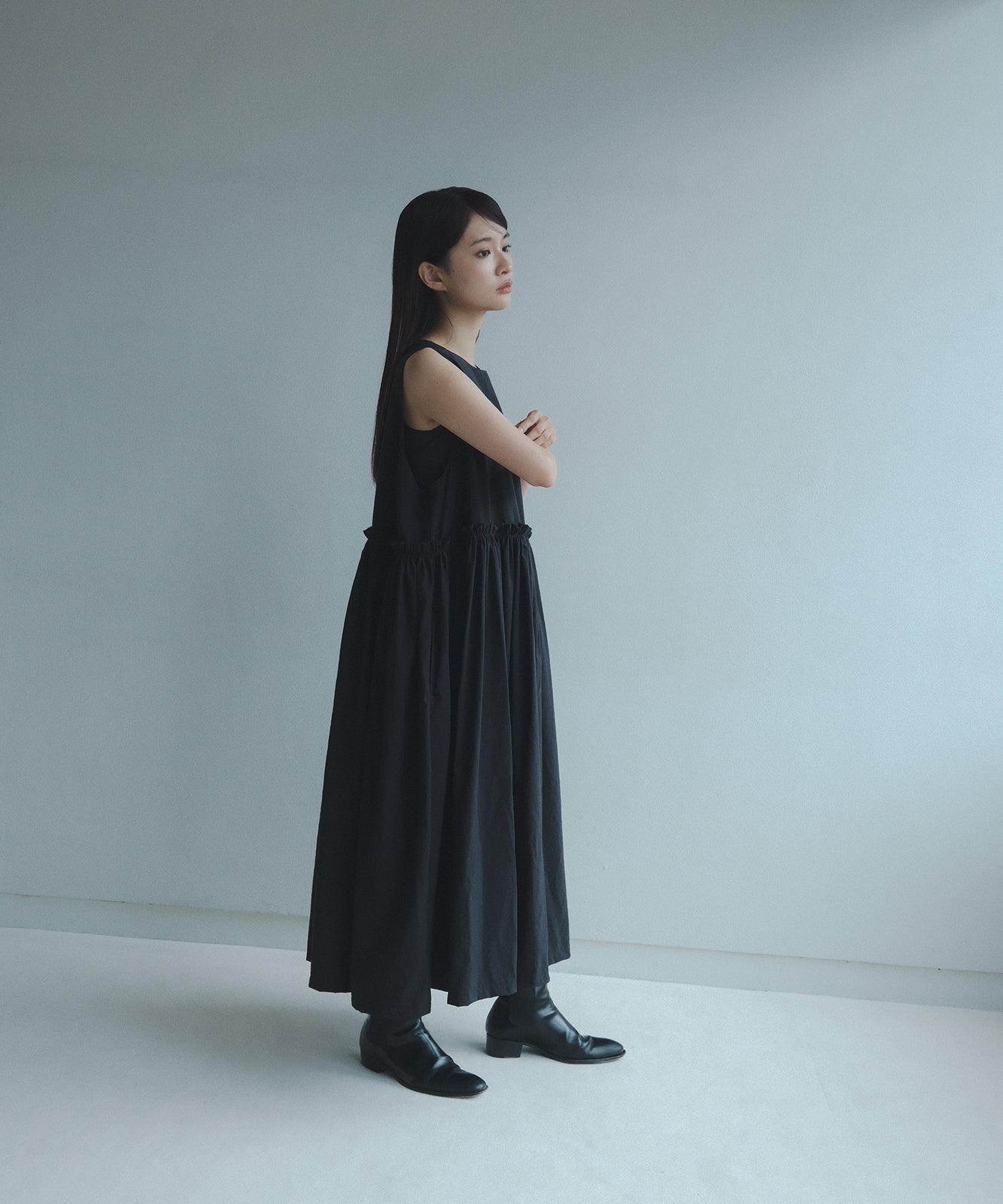 ≪在庫販売≫【THE DRESS #46】nylon frill dress（ナイロンフリルドレス）≪2023年8月1日19:00販売開始≫