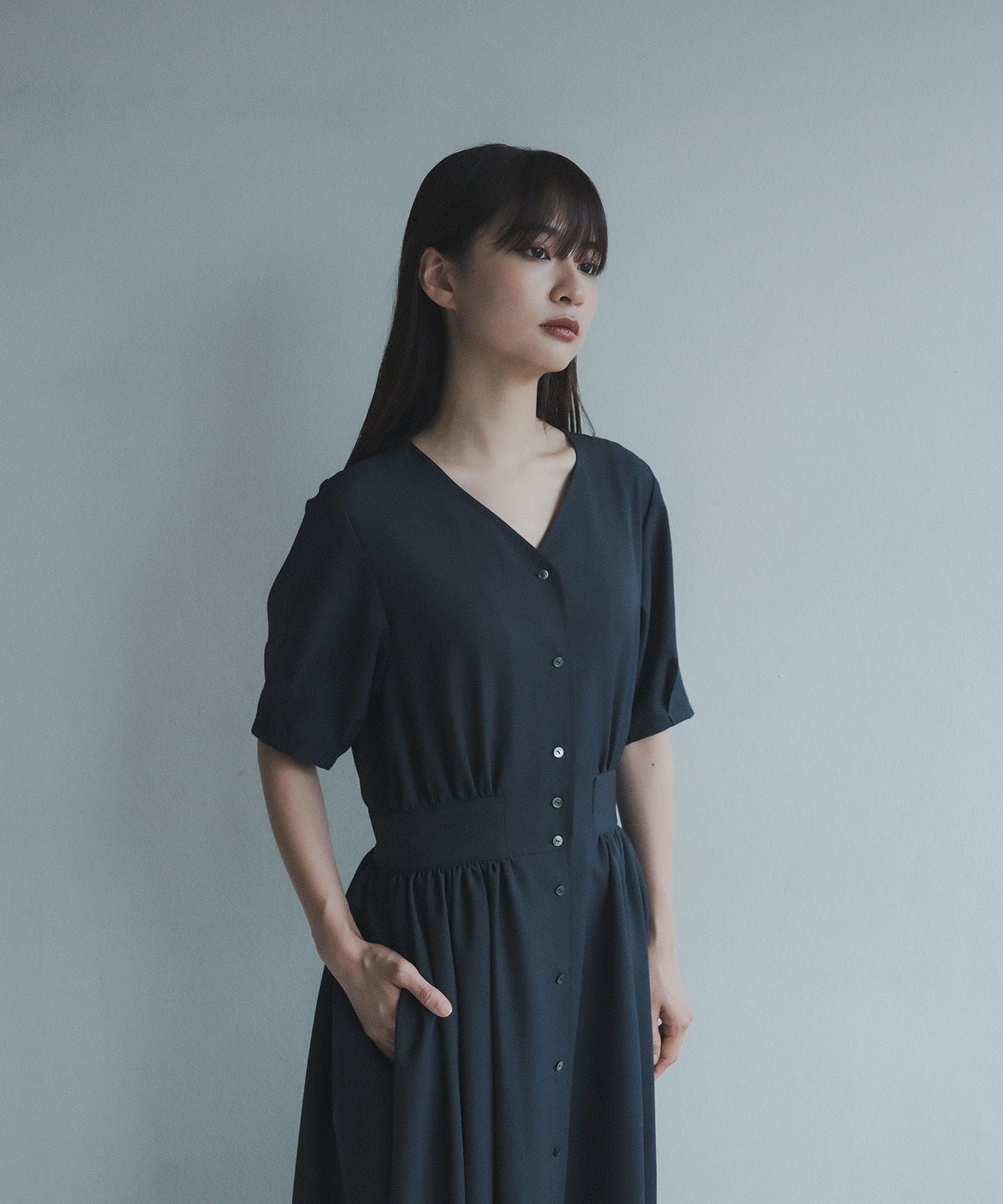 ≪在庫販売≫primitive classic vneck button onepiece（プリミティブ