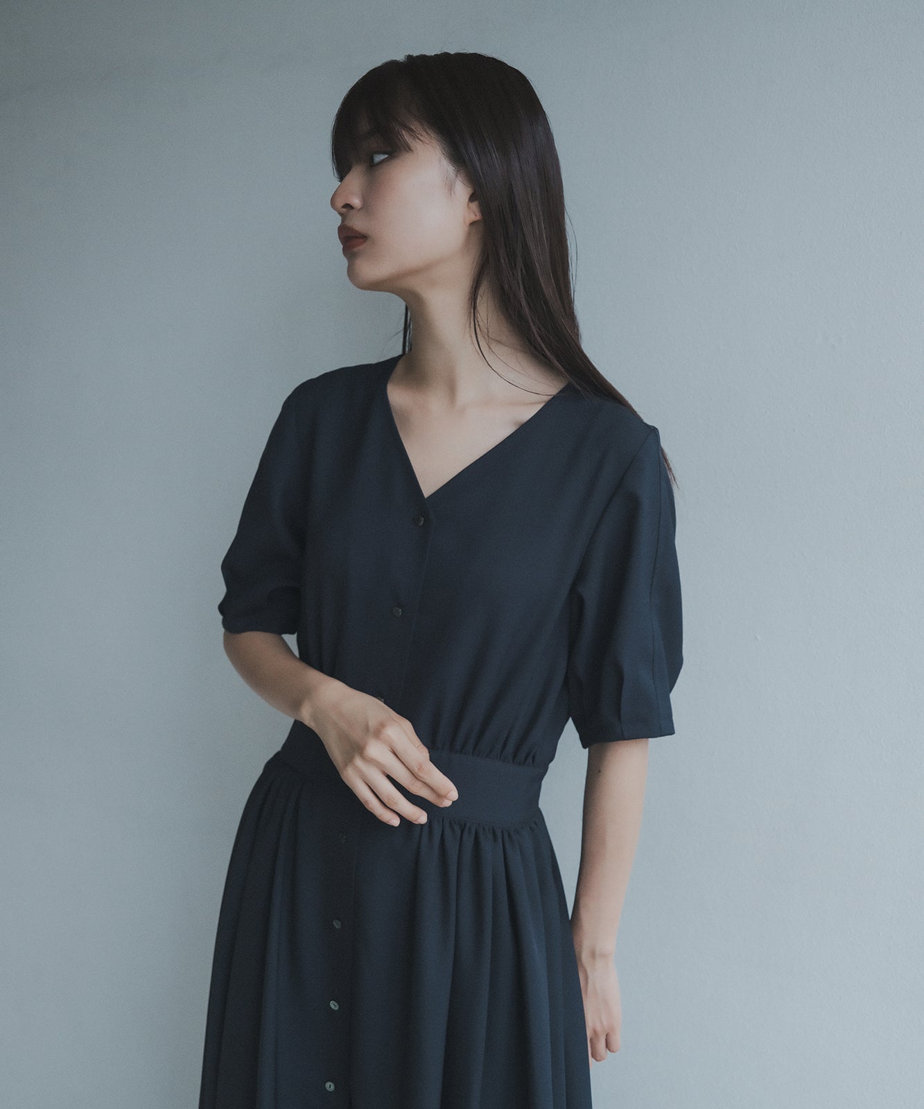 ≪在庫販売≫primitive classic vneck button onepiece（プリミティブクラシックVネックボタンワンピース）