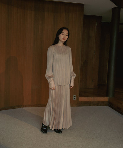 ≪在庫販売≫pleats classic blouse（プリーツクラシックブラウス）≪2023年11月15日15:00販売開始≫