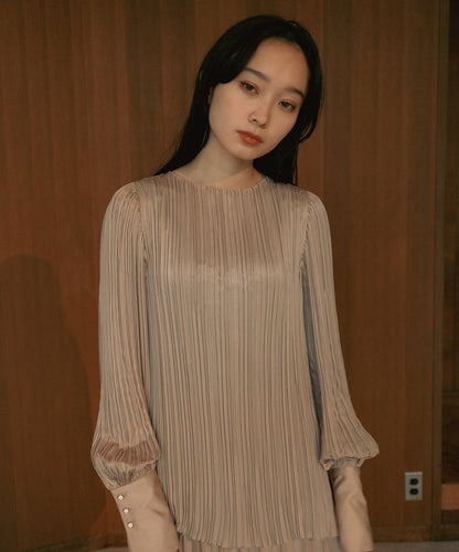 ≪在庫販売≫pleats classic blouse（プリーツクラシックブラウス）≪2023年11月15日15:00販売開始≫