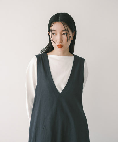 ≪在庫販売≫linen jumper skirt（リネンジャンパースカート）