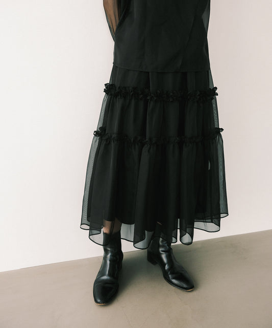 ≪在庫販売≫organza frill skirt（オーガンジーフリルスカート）≪2023年9月22日15:00販売開始≫