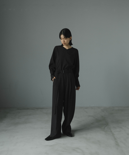 ≪通常販売≫one tuck belted easy wide slacks（ワンタックベルテッドイージーワイドスラックス）≪2025年8月26日15:00販売開始≫
