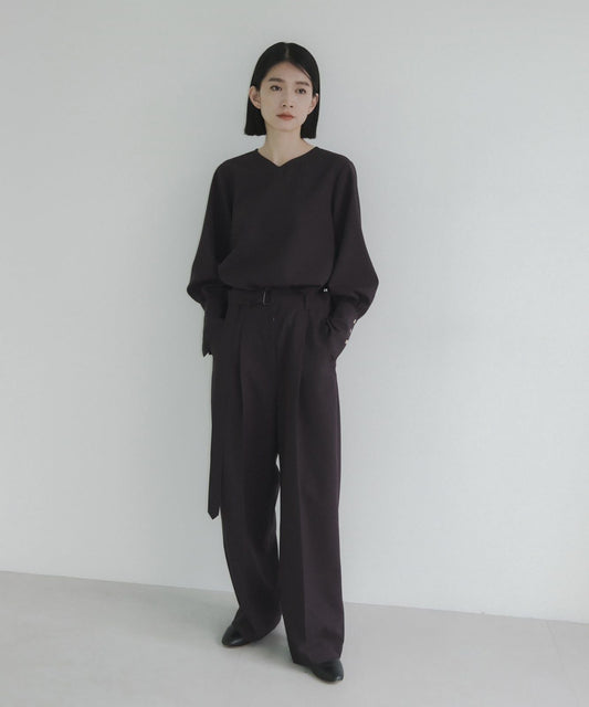 ≪通常販売≫one tuck belted easy wide slacks（ワンタックベルテッドイージーワイドスラックス）≪2025年8月26日15:00販売開始≫