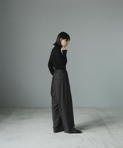 ≪通常販売≫one tuck belted easy wide slacks（ワンタックベルテッドイージーワイドスラックス）≪2025年8月26日15:00販売開始≫