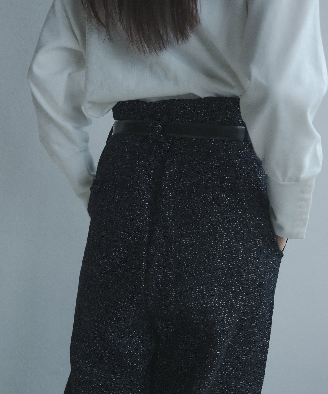≪在庫販売≫fancy tweed wide pants（ファンシーツイードワイドパンツ