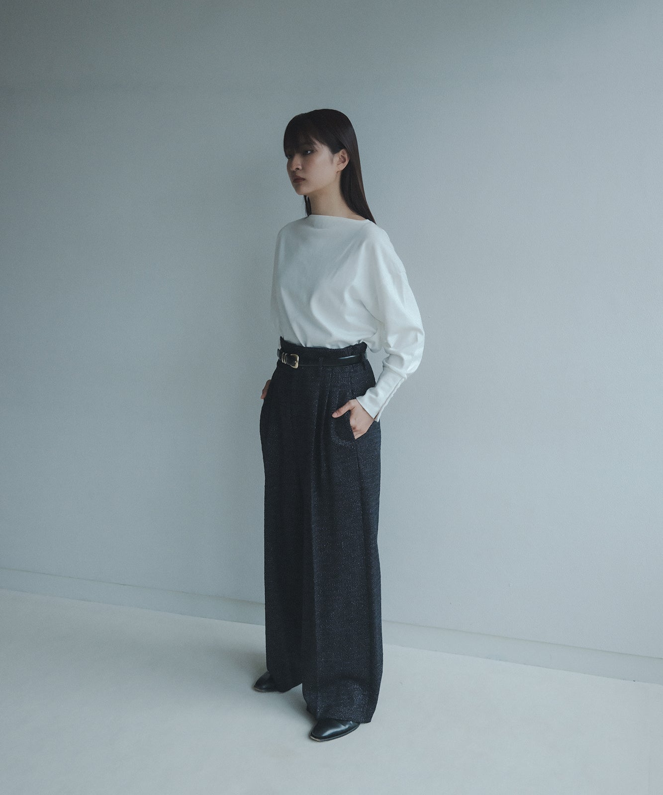 ≪予約販売≫fancy tweed wide pants（ファンシーツイードワイドパンツ