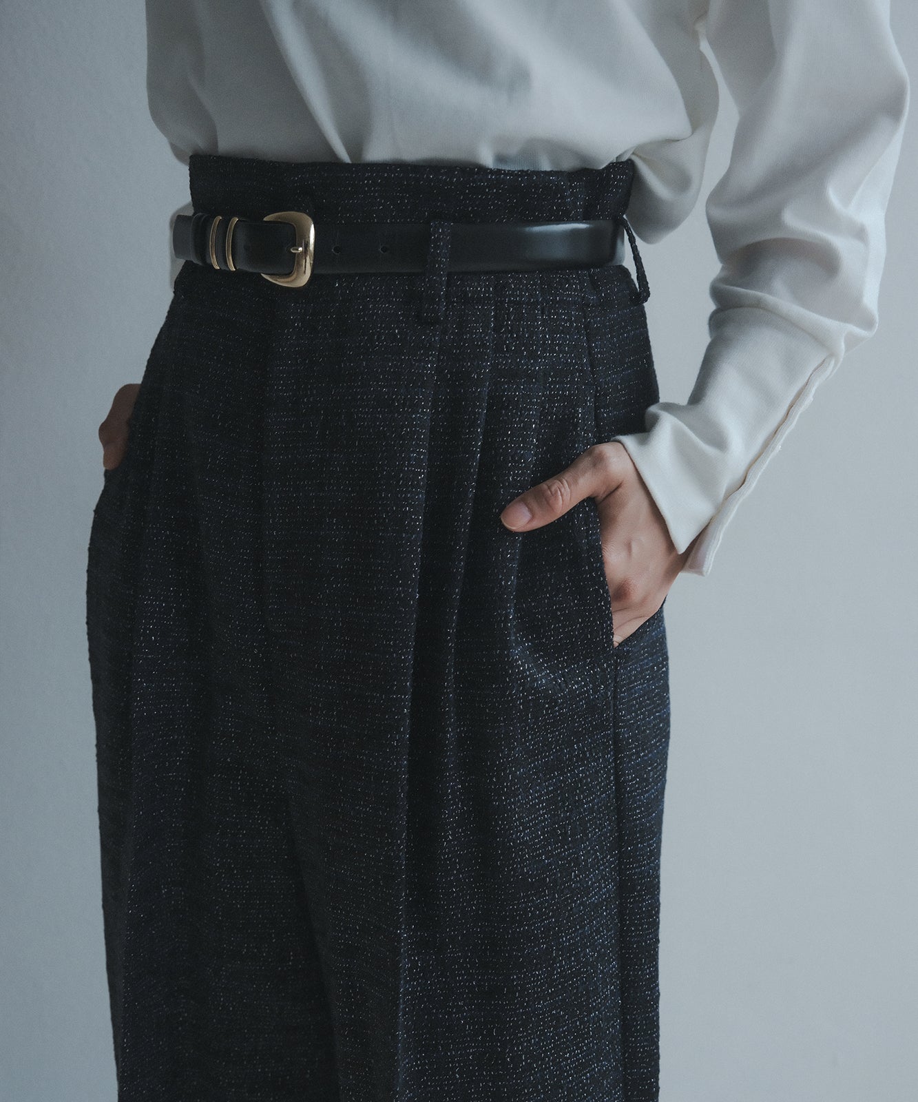 ≪予約販売≫fancy tweed wide pants（ファンシーツイードワイドパンツ