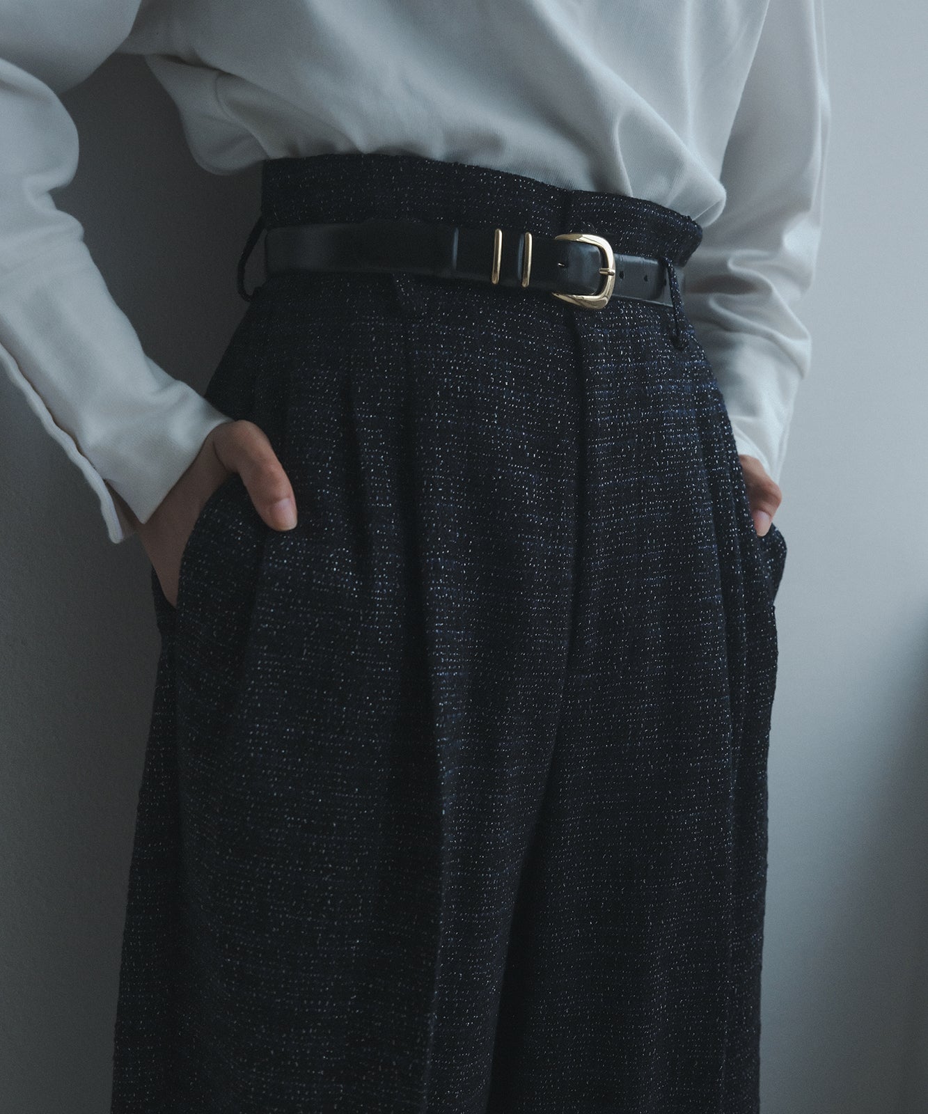 ≪予約販売≫fancy tweed wide pants（ファンシーツイードワイドパンツ