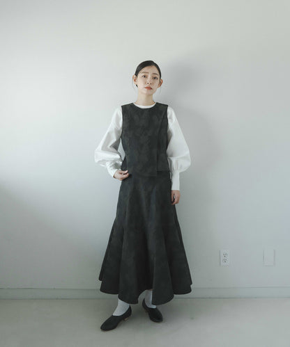 ≪在庫販売≫foufou jacquard skirt #02 "quiet leaves"（ジャカードスカート #02）≪2023年8月1日19:00販売開始≫