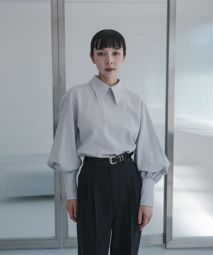 ≪予約販売≫shirts collar jacquard blouse（シャツカラージャカードブラウス）≪2023年8月23日19:00販売開始≫≪2023年11月下旬発送予定≫
