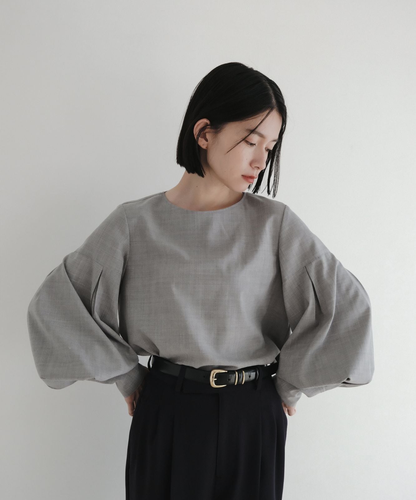 ≪在庫販売≫easy wool toro blouse（イージーウールトロブラウス