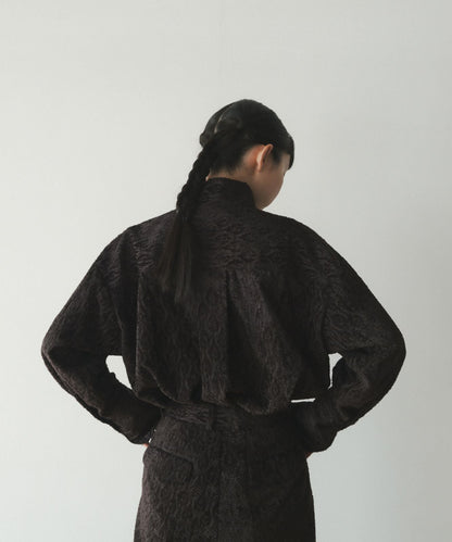 ≪在庫販売≫"shibafu" highneck jacquard long blouse（"shibafu" ハイネックジャカードロングブラウス）≪2024年2月14日15:00販売開始≫