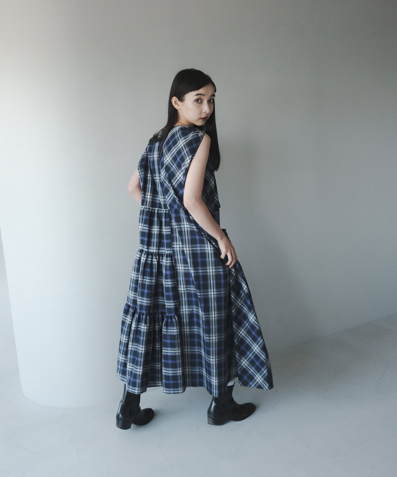 【foufou】ワンピース　check dress \