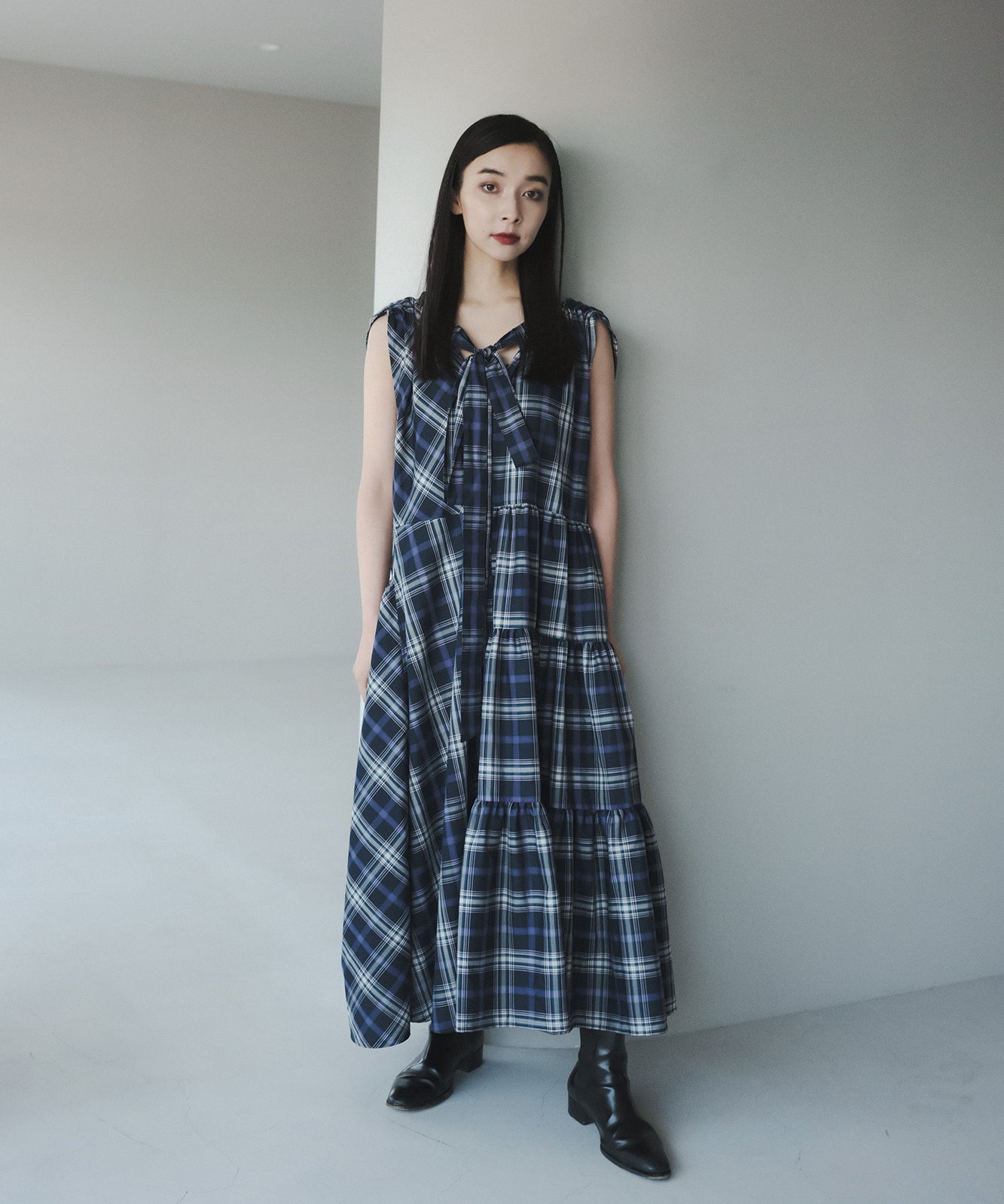 【foufou】ワンピース　check dress \