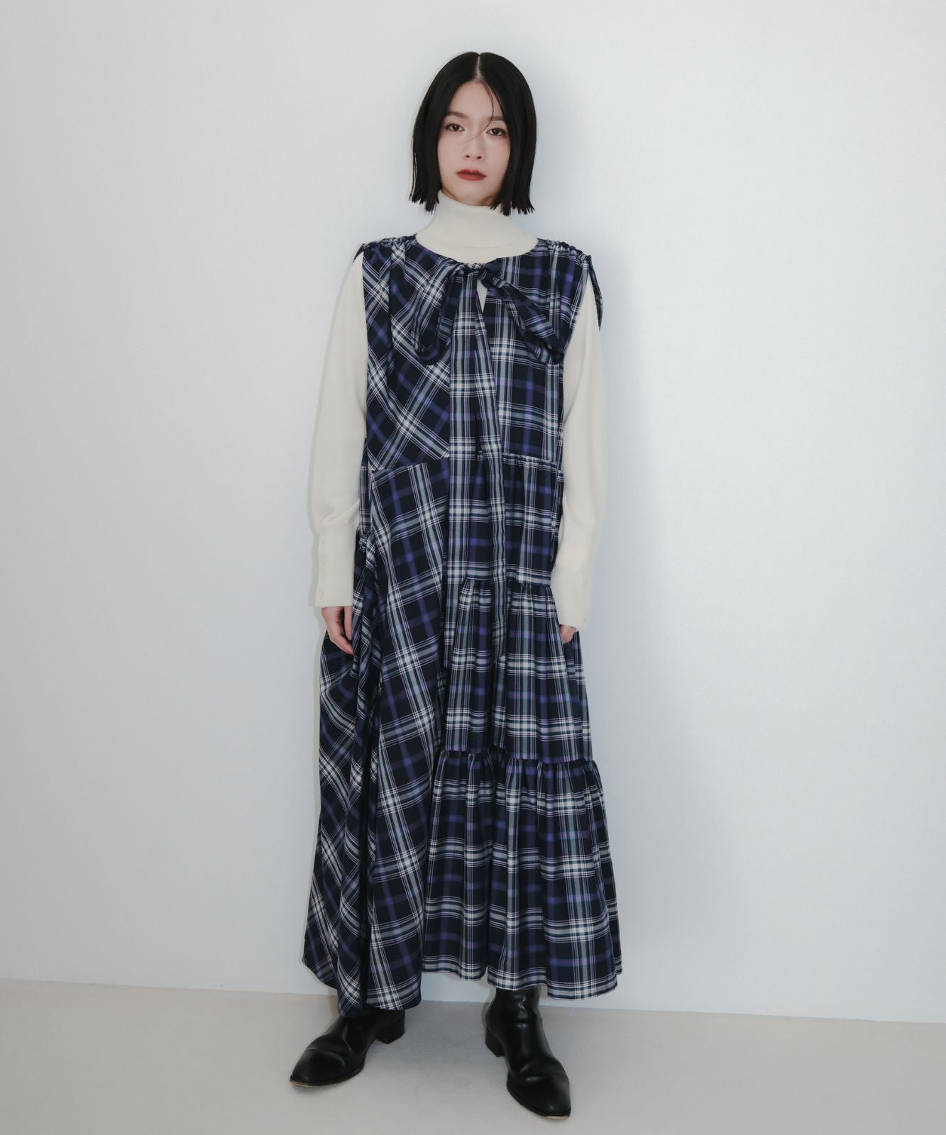 ≪在庫販売≫check dress “hsu”（チェックドレス「スー」） – THE MUSEUM foufou