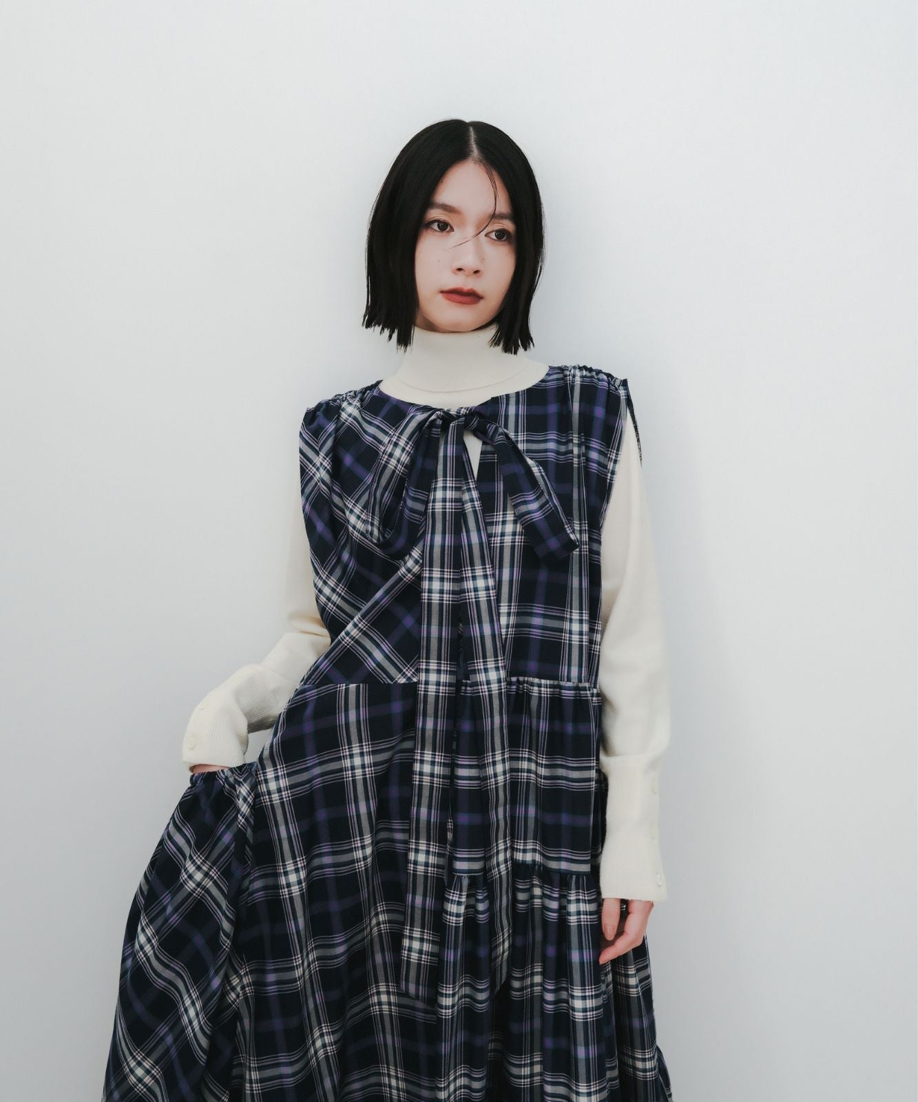 ≪通常販売≫check dress “hsu”（チェックドレス「スー」） – THE MUSEUM foufou