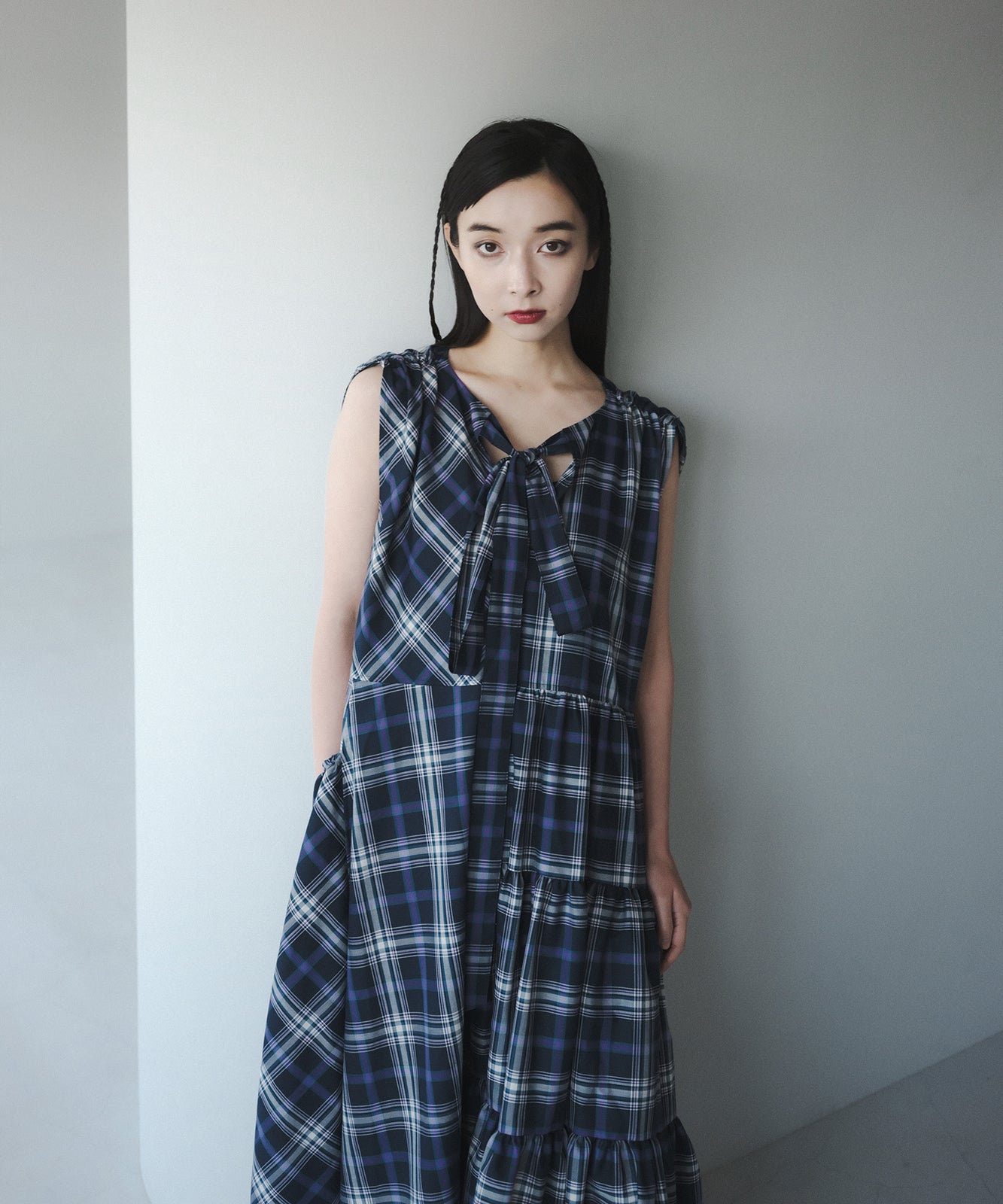 foufou check dress “hsu” フーフー チェックドレス M-