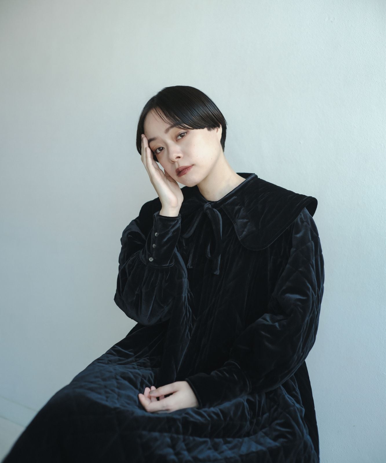 ≪予約販売≫【THE DRESS #53】velour quilting one piece（ベロアキルティングワンピース）≪2023年9月20日15:00販売開始≫≪2023年11月下旬以降発送予定≫