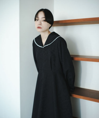 ≪予約販売≫【THE DRESS ＃52】big lace collar jacquard dress（ビッグレースカラージャカードドレス）≪2023年10月2日15:00販売開始≫≪2024年1月下旬以降発送予定≫