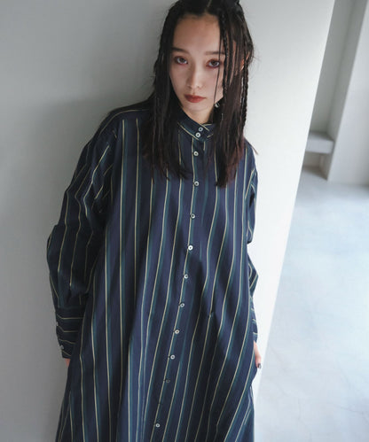 ≪予約販売≫british green stripe onepiece（ブリティッシュグリーンストライプワンピース）≪2023年8月30日15:00販売開始≫≪2023年11月上旬発送予定≫