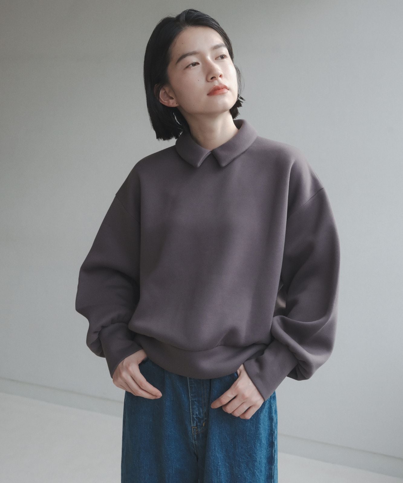 ≪在庫販売≫shirts collar sweat（シャツカラースウェット）