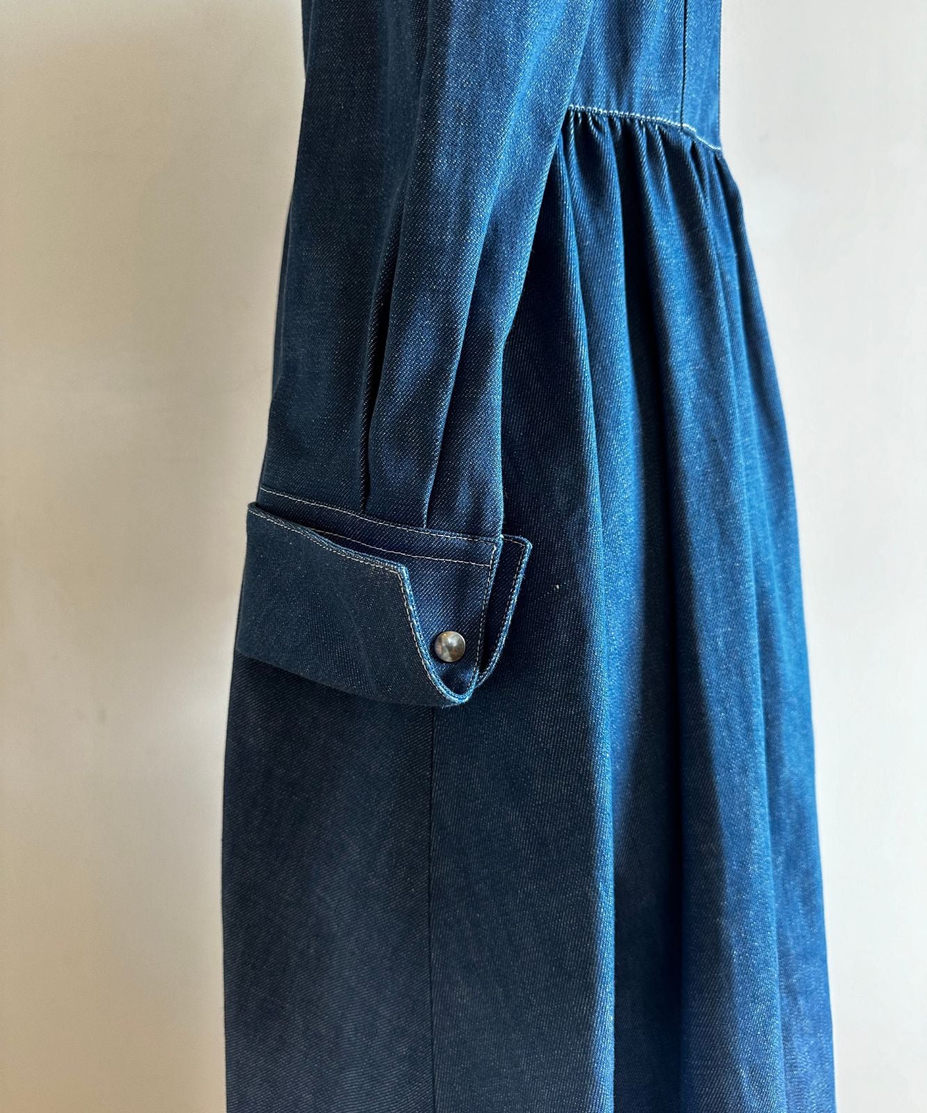 ≪通常販売≫lace pintuck denim classical dress（レースピンタックデニムクラシカルドレス）