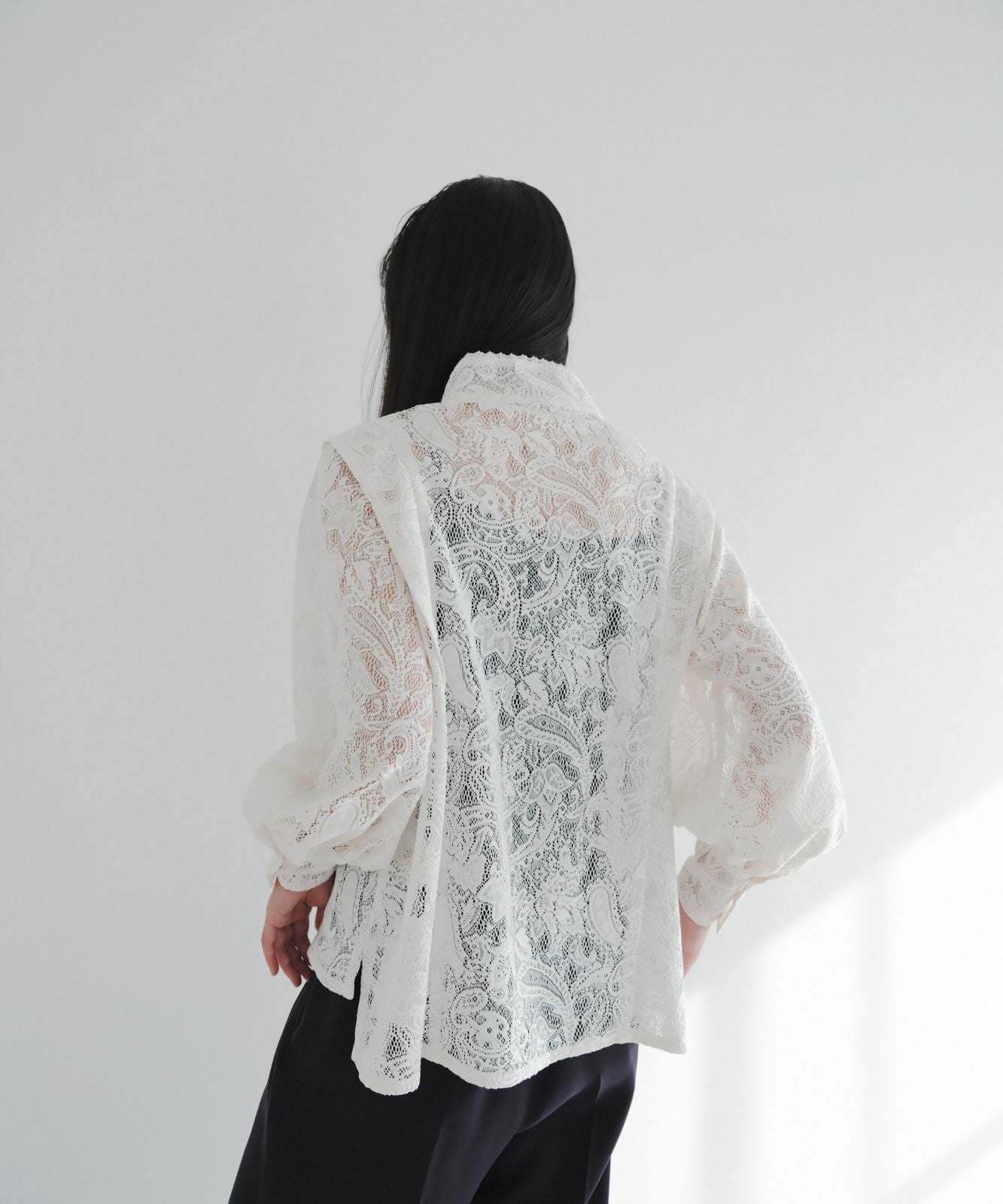 ≪予約販売≫front tuck lace blouse（フロントタックレースブラウス 