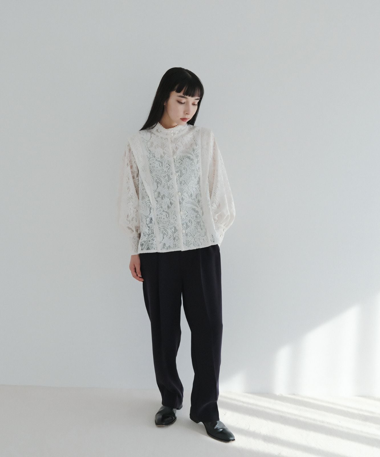 ≪予約販売≫front tuck lace blouse（フロントタックレースブラウス 