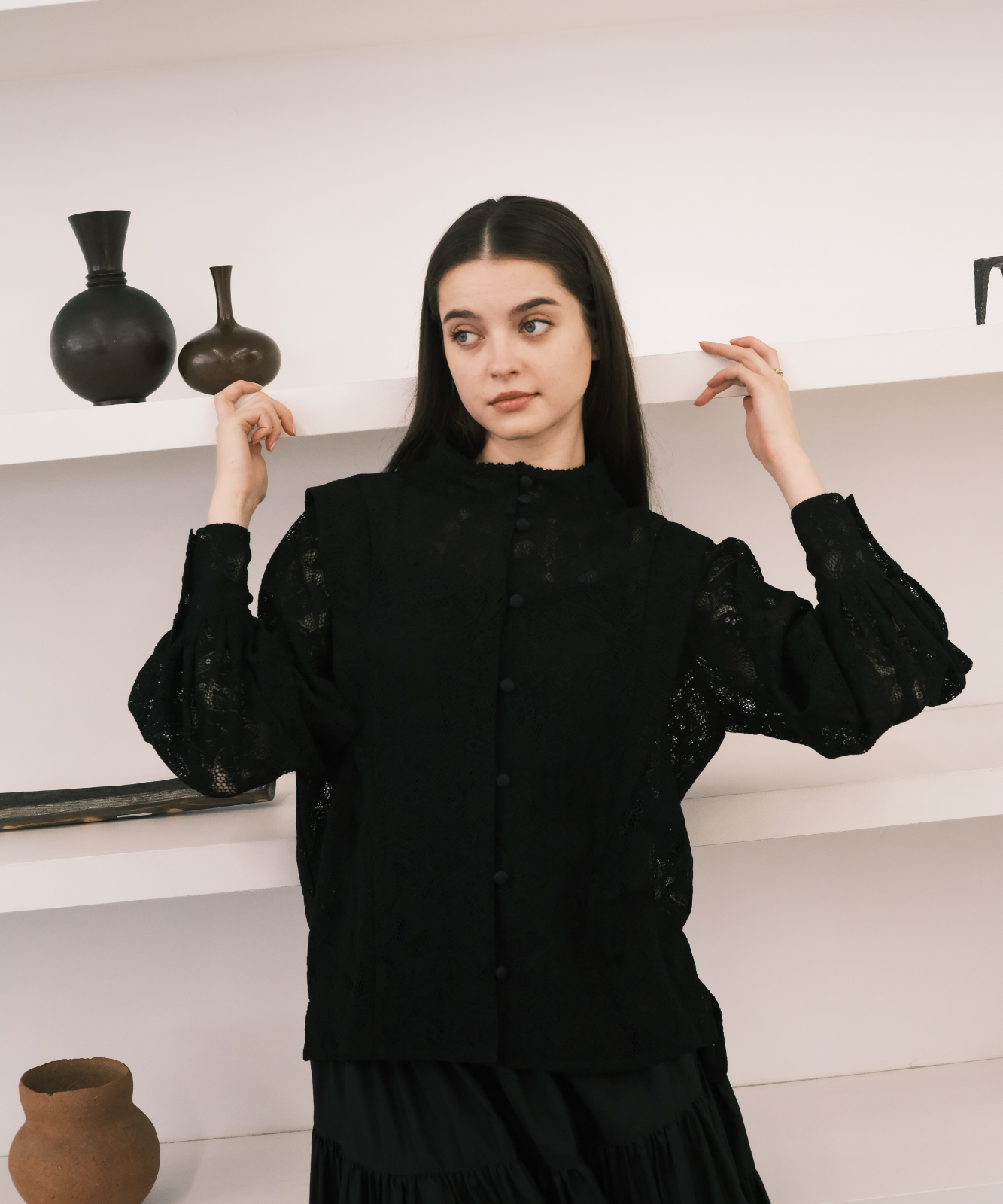 ≪通常販売≫front tuck lace blouse(フロントタックレースブラウス ≪通常販売≫front tuck lace blouse(フロントタックレースブラウス