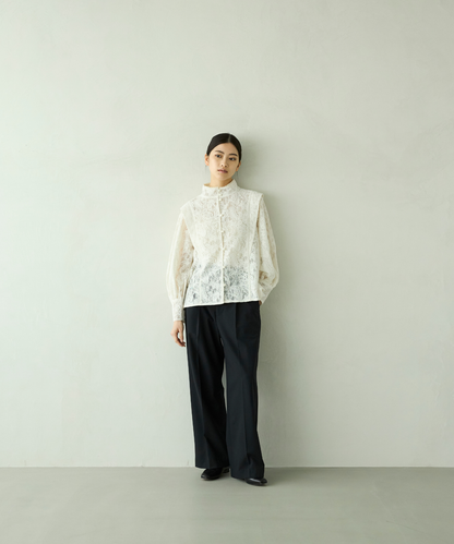 ≪通常販売≫front tuck lace blouse（フロントタックレースブラウス）