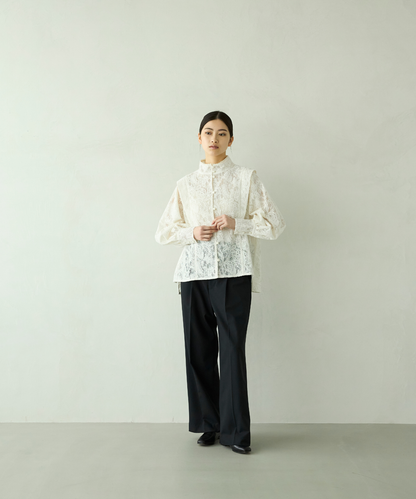 ≪通常販売≫front tuck lace blouse（フロントタックレースブラウス）