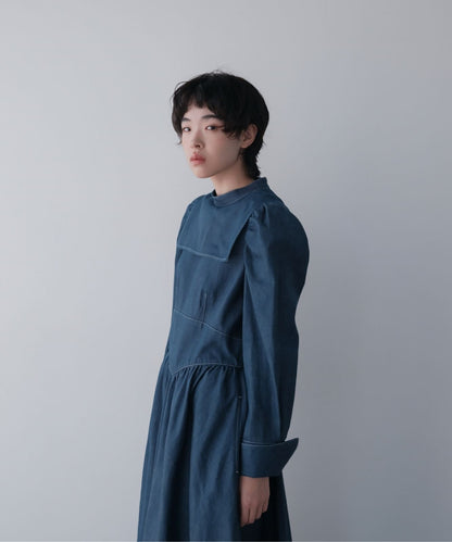 ≪通常販売≫princess gather denim classical dress（プリンセスギャザーデニムクラシカルドレス）