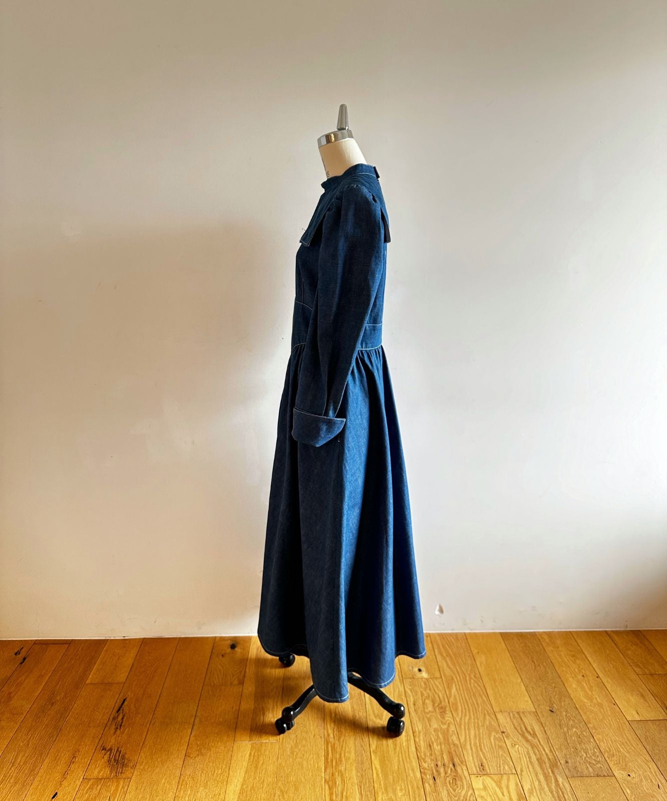 ≪在庫販売≫princess gather denim classical dress（プリンセスギャザーデニムクラシカルドレス）