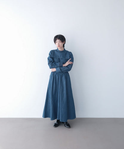 ≪予約販売≫princess gather denim classical dress（プリンセスギャザーデニムクラシカルドレス）≪2023年11月20日15:00販売開始≫≪2024年1月下旬以降発送予定≫