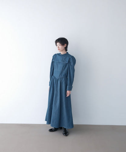 ≪予約販売≫princess gather denim classical dress（プリンセスギャザーデニムクラシカルドレス）≪2023年11月20日15:00販売開始≫≪2024年1月下旬以降発送予定≫