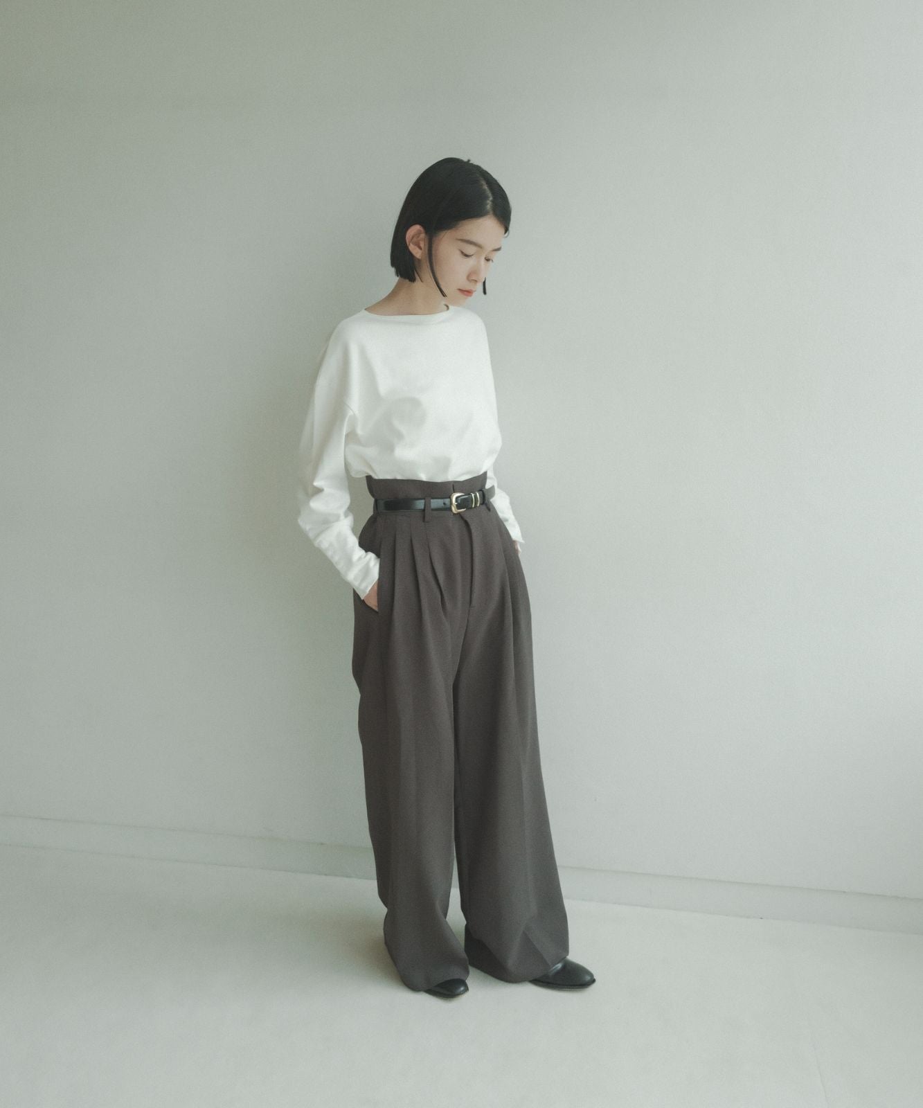 ≪在庫販売≫melange nice easy wide pants（メランジナイスイージーワイドパンツ）≪2023年11月22日15:00販売開始≫