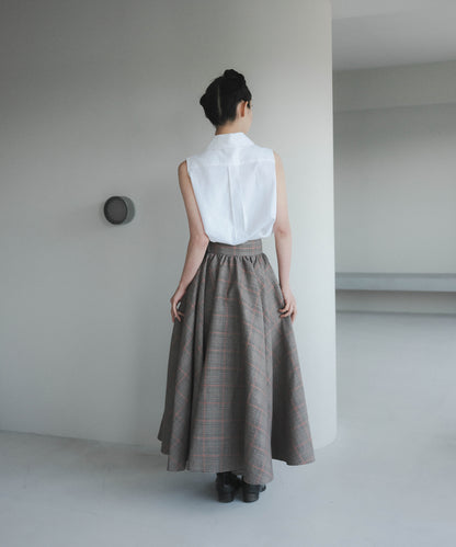 ≪予約販売≫gather flare check skirt（ギャザーフレアチェックスカート）≪2023年5月19日13:00販売開始≫≪2023年7月下旬発送予定≫